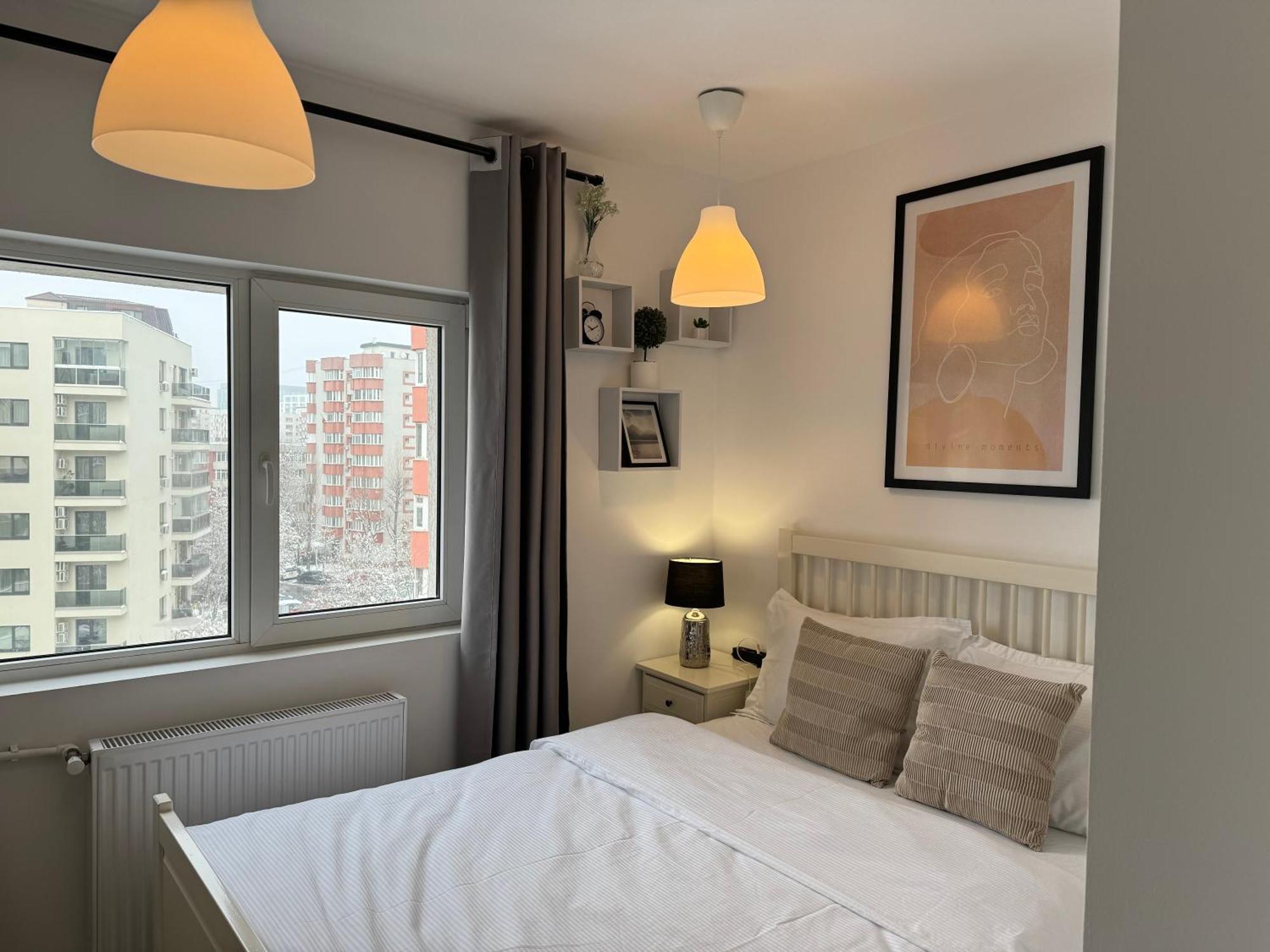 Evan Cozy Flat With Balcony & Parking, 13 September Bukarest Exterior foto